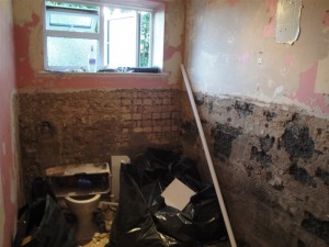 Bathroom Tiles Removed