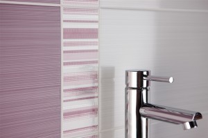 Brighton Lilac Wall Tile and Pavillion Lilac Strip