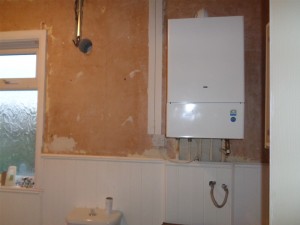 Bathroom boiler before