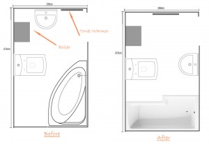 Bathroom floor plan