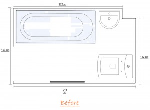 Before Bathroom Floor Plan