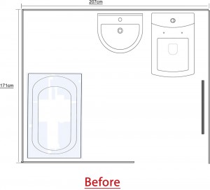 Before Bathroom Floor Plan