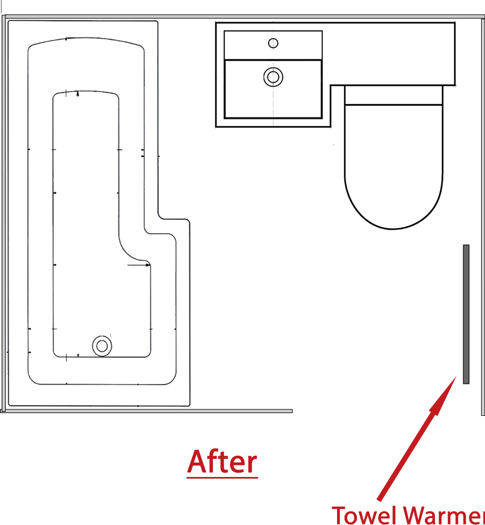 Shower Room To Bathroom Conversion With L Shaped Shower Bath