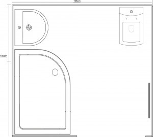 Quadrant shower bathroom design