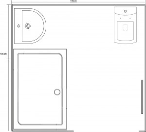 Rectangle shower bathroom design