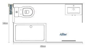 New Rectangle Shower Floor Plan