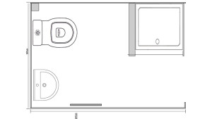 Before Bathroom Floor Plan