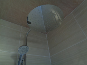 Large Shower Head on Thermostatic Shower
