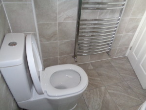 Modern WC toilet with soft close seat