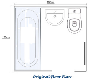 Original Floor Plan in Downstairs Bathroom