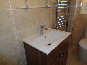 Vanity Basin with Large Towel Warmer