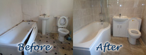 Bathroom Before and After Photo
