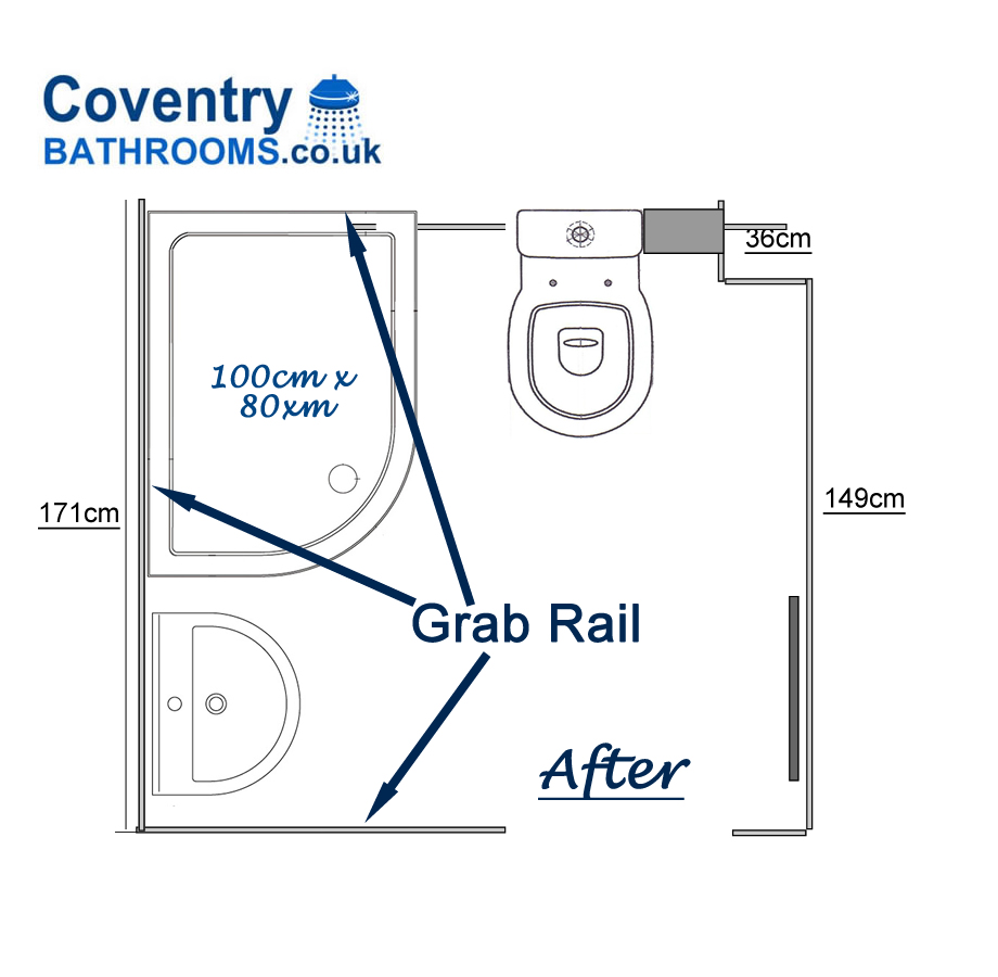 Disabled Bathroom Shower For Pensioner With Mobility Requirements