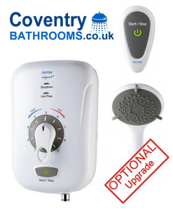 Triton Safeguard electric shower with remote on off switch