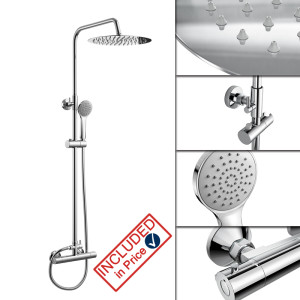 Thermostatic wall mounted modern shower
