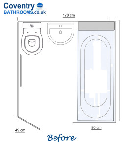 Bathroom design and Layout Coundon Coventry