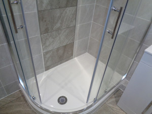 Shower with Feature Tiled Wall