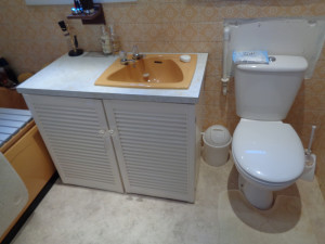 Vanity Basin and Toilet in Bathroom before refit in Coventry Home
