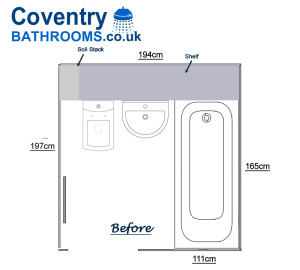 He original Bathroom Design and Floor Plan in the Home in Warwick