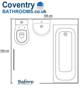 Binley in Coventry Bathroom Floor PLan