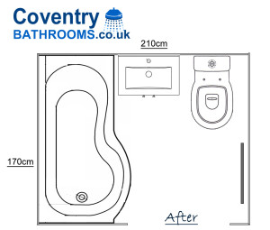 Shower Bath Bathroom Floor Plan Design in house in Kenilworth