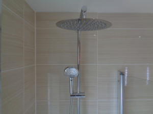 Twin head chrome thermostatic shower wall mounted