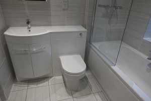 White Bathroom Suite with Chrome Finish