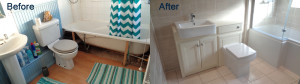 Image of Bathroom before and After Renovation