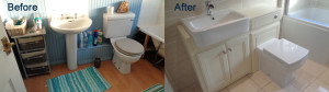Image of Bathroom before and After Renovation