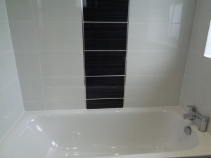 British Ceramic Tiles White and Black Brighton Wall TIle