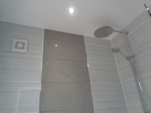 Large Rain Head Effect Shower with LED Bathroom Ceiling Lights