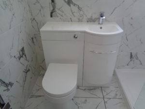 90cm combined vanity basin and toilet P shaped