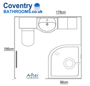 Shower Room floor plan Belgrave Rd Wyken Coventry