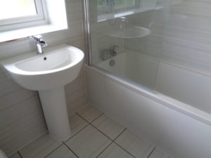 Straight Bath with Glass Shower Screen