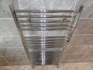 Chrome bathroom towel warmer 120cm by 60cm