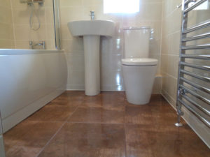 Bronze Bathroom Floor Tiles