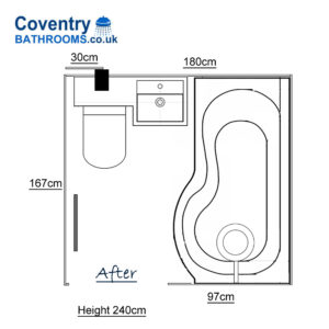 New Bathroom Design and Floor Plan Binley Coventry