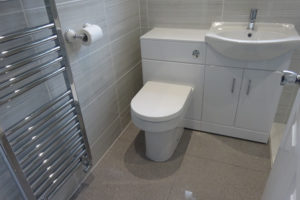 Bathroom in Coventry Fitted with Quartz Grey Floor 60cm by 60cm