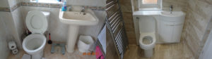 Before and After fitted bathroom Binley Coventry