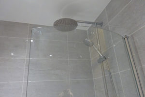 P shaped bathroom shower screen fitted in Binley Coventry