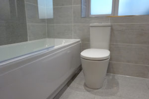 Quartz grey bathroom floor tiles