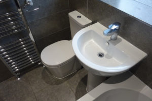 fitted bathroom bedworth tiled towel warmer toilet basin