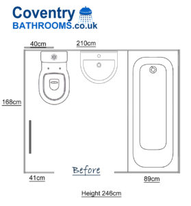 Bathroom floor plan Clifford bridge road Coventry