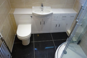 New Fitted Shower room with bathroom storage Coventry