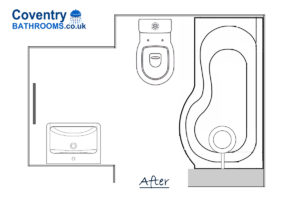 New Bathroom Design and Floor Plan Albert Crescent Coventry