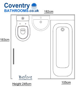 Original right hand bathroom design Coventry