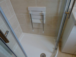 Wall Mounted Shower Seat in Shower Coventry