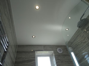 Bathroom ceiling with led down lights