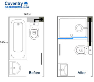 Bathroom design and shower room design Coventry