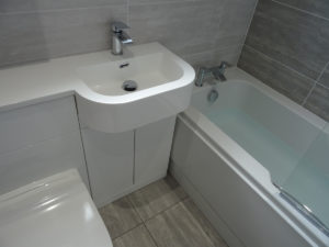 Modern Bathroom Fitted In Coventry with combined vanity toilet and basin unit